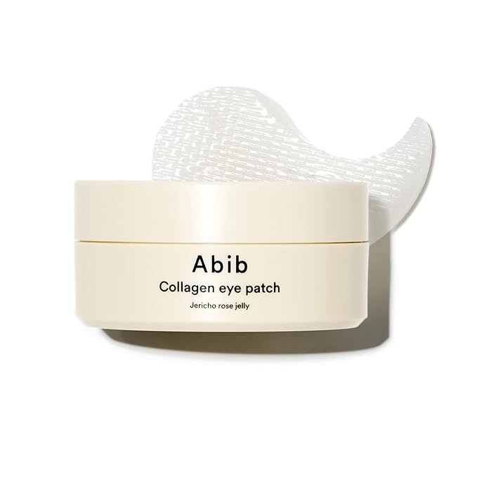Abib Vegan Collagen Eye Patches for Wrinkles & Fine Line with Jericho Rose Jelly & Peptides, 60 Count, Korean Skin Care