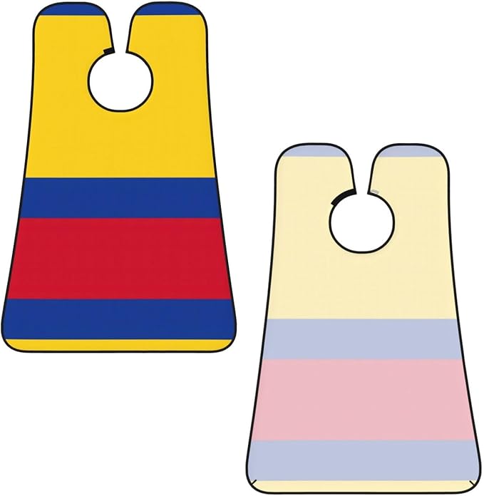 YQxwJL Flag Of Colombia Print Beard Bib Shaving Apron, Beard Hair Trimming Cape Gift For Dad