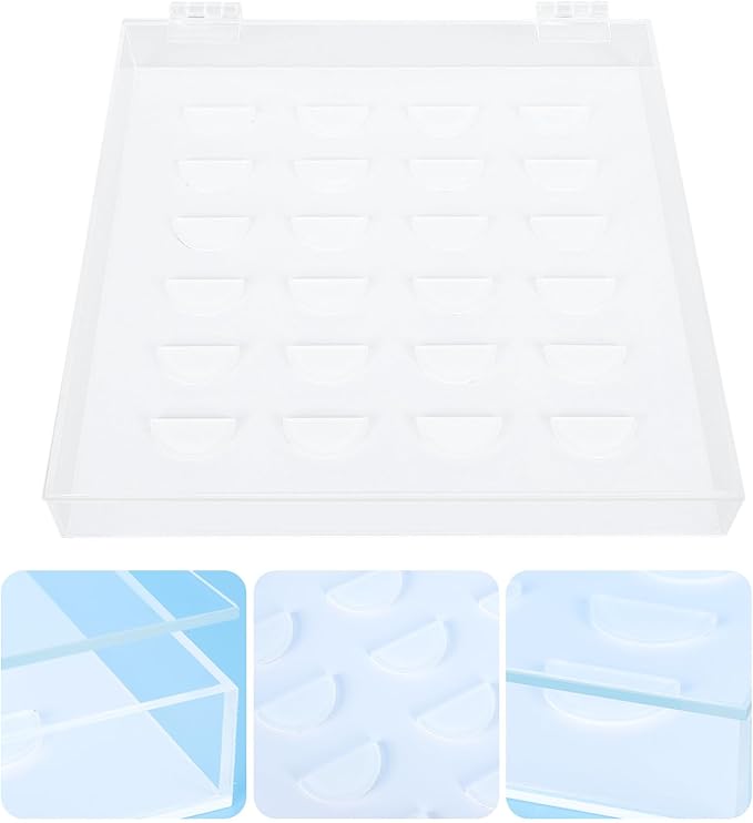 COOPHYA False Eyelash Storage Case Single-layer Acrylic Eyelash Packing Box with Flip Cover Organizer and Display Holder