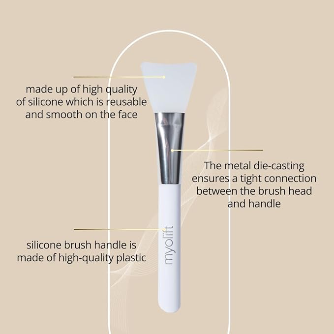 MyoLift 7eWellness Applicator Silicon Brush - Mask applicator for Facial Skincare, Reusable brush for Anti Aging mask, Soft & Durable Face Mask Applicator for gels, DIY masks,easy-to-clean (1)