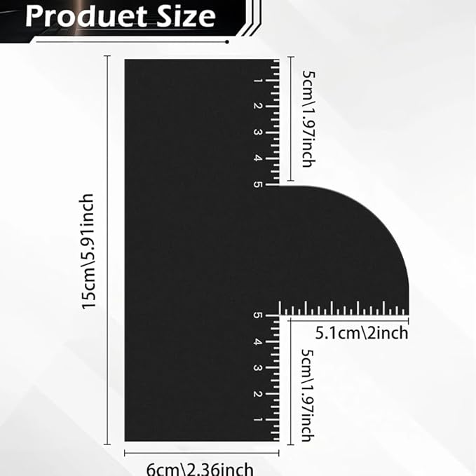 ARFUKA Beard Shaper Tool for Men Professional Beard Line Up & Edging Kit with Measurement Guide Head Shaping Styling Tool for Hairline, Neckline, Cheek Lines
