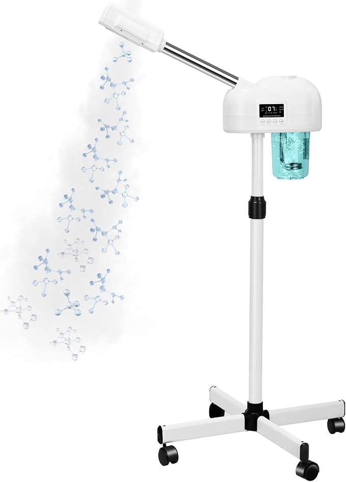 Professional Facial Steamer, Hot Mist Spray & Ozone, Face Steamer with Timer Function, Vaporizador Facial Steamer Machine for Estheticians, Home & SPA Salon