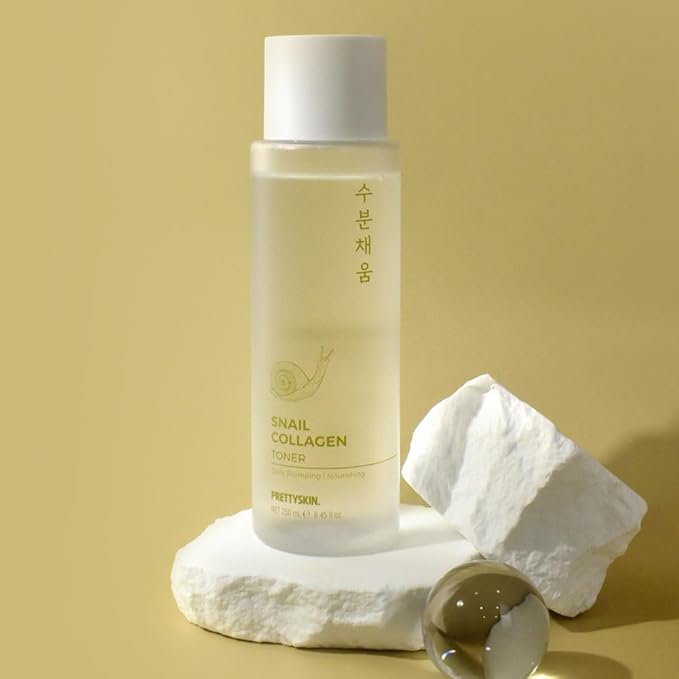 PRETTYSKIN Moisturizing Toner for Face-Non-Sticky, Daily Plumping, Nourishing 8.45fl.oz(250ml) (Snail Collagen)