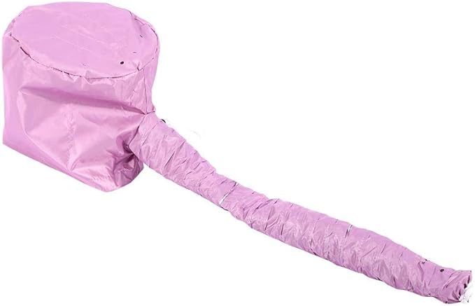 Portable Soft Hair Drying Bonnet with Adjustable Attachment for Hand Held Hair Dryer - Salon Baking Oil Mask (Pink)