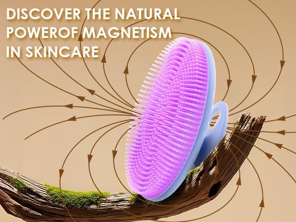 INNERNEED Magnetic Silicone Body Scrubber, Hygienic Shower Brush, Purple