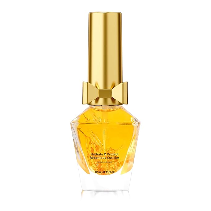 Cuticle Oil, Cuticle Nail Oil Infused with Real Flowers, Brownie 12ml
