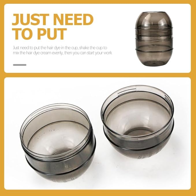 LALAFINA Hair Dye Color Cup with Measuring Scale 3-Pack Hair Color Mixing Bowls Salon Tint Shaker Mixer for Precise Coloring and Diy Hairdressing