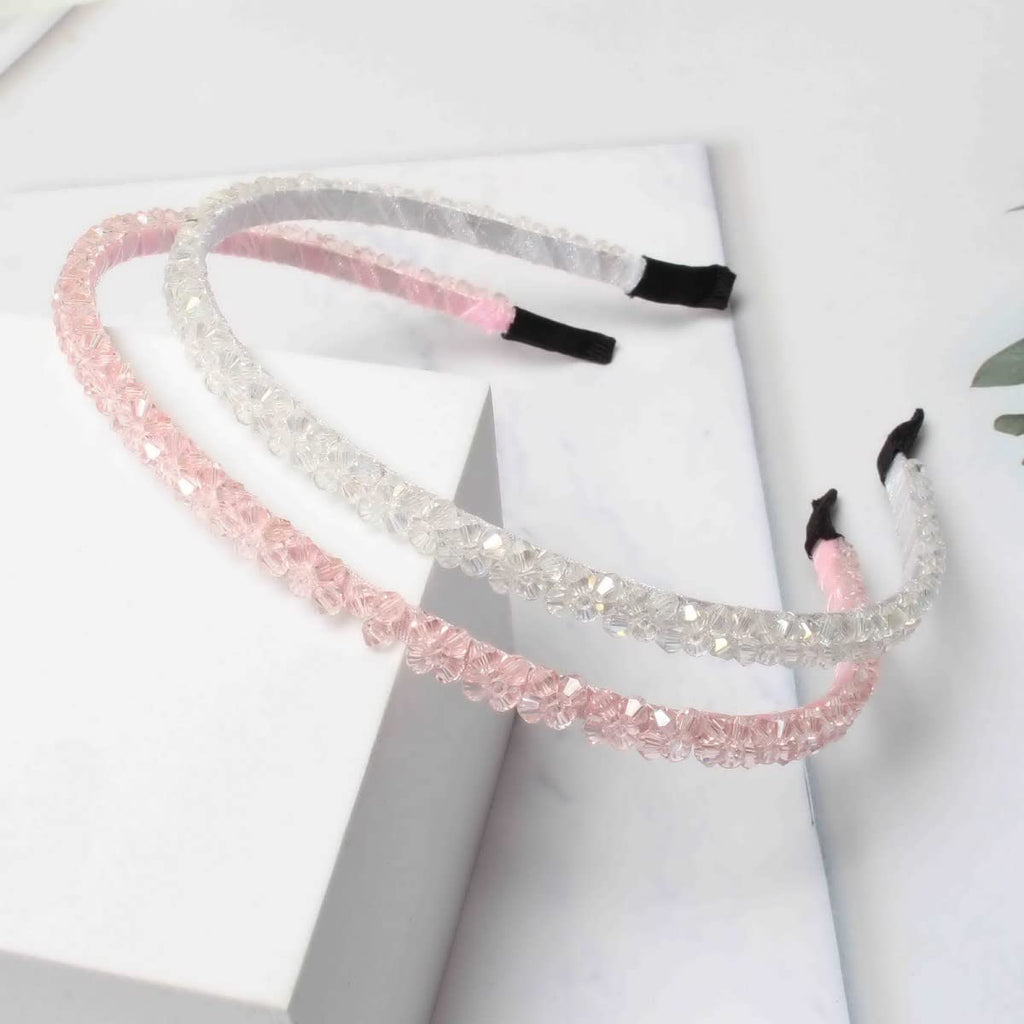 Cuizhiyu Crystal Rhinestone Headbands for Women Crystal Headbands (Color B)
