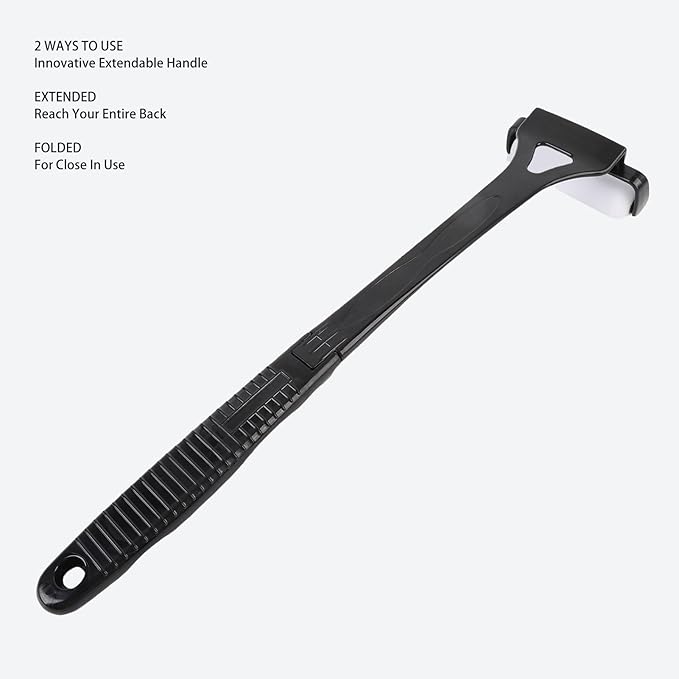 ZJchao Lotion Applicator for Back, Back Lotion Applicator, Foldable Long Handle Roller Curved Anti Slip Grip for Sunscreen Sunblock Ensuring an Even Application