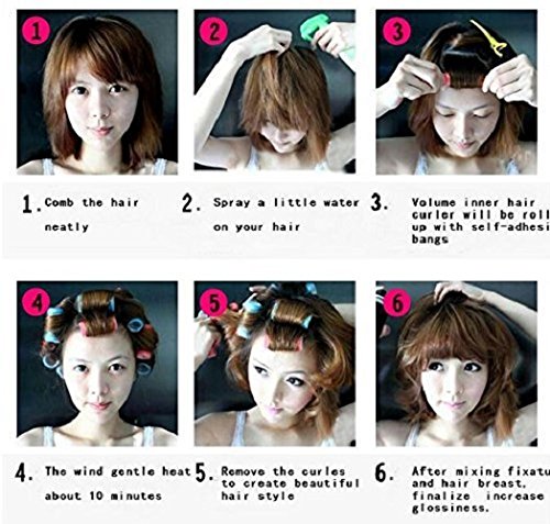 Gift Packaging Hair Rollers Self Grip Holding Rollers Hairdressing Curlers Hair Design Sticky Cling Style For DIY Or Hair Salon By Kamay's (Gripping Sticky Rollers 30PCS 5 Size-20,25,30,40,48mm)