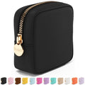 Embla Small Makeup Bag for Purse, Mini Waterproof Nylon Cosmetic Pouch, Durable and Lightweight Travel Toiletry Bag with Smooth Zipper, Black