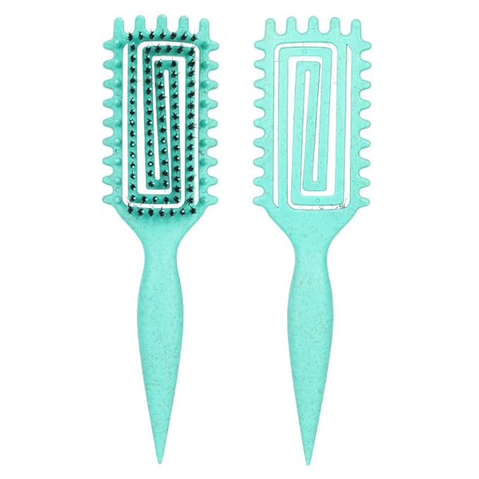 Curl Defining Brush for Curly Hair - Vented, Ergonomic Detangling Brush for Wet & Dry Hair - Enhances Natural Curls, Reduces Frizz for Men & Women