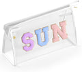 Clear Sunscreen Bag, Waterproof Makeup & Toiletry Pouch for Travel Beach