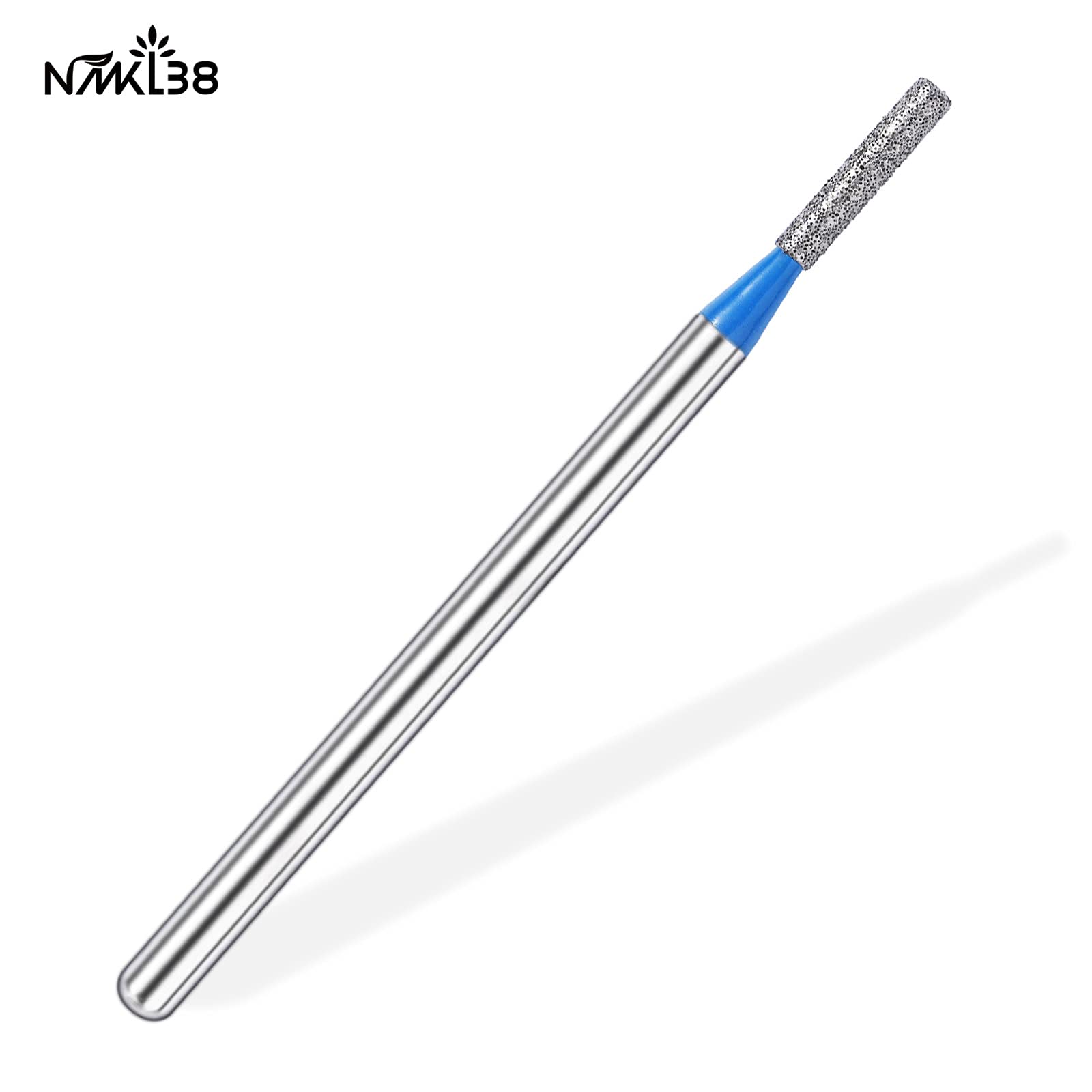 NMKL38 Diamond Bit Small Barrel Shape Electric Nail Drill File Cuticle Cleaner Tool for Rotary Nail Drill Machine Manicure Pedicure Polishing Kit (Medium 1.6x8)