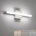 Combuh 16Inch LED Bathroom Vanity Light Bar Color Changing 3CCT Dimmable Shining Over Mirror Lighting Fixture Indoor Wall Sconces Modern 9W Chrome