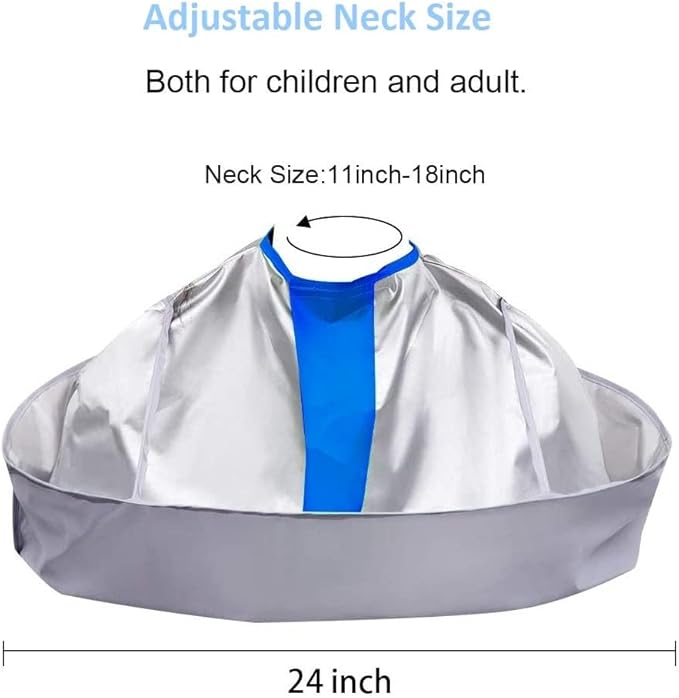 SZHSTC Hair Cutting Haircut Cape, Haircut Cape Apron Waterproof Hair Cloak Umbrella Capes for Adults, Barber Cape with 1PCS Black Comb