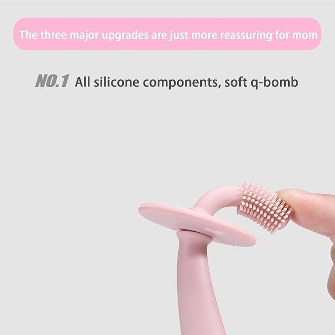 Infant Toothbrush – 360° Toothbrush, Suction Base | Silicone Teething