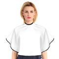 JIAKAI Professional Short Length Salon Cape, Makeup and Hairdressing Styling Apron With Loop Closure, White, Medium