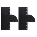 2pcs Enhancement Card for Barbers with Measurement Indicators, Reusable Hairline Shaper Shaping Tool and Color Spray Edge Hair Liner Line up Tool for Barber Beard Stencil Maker Accessories Supplies