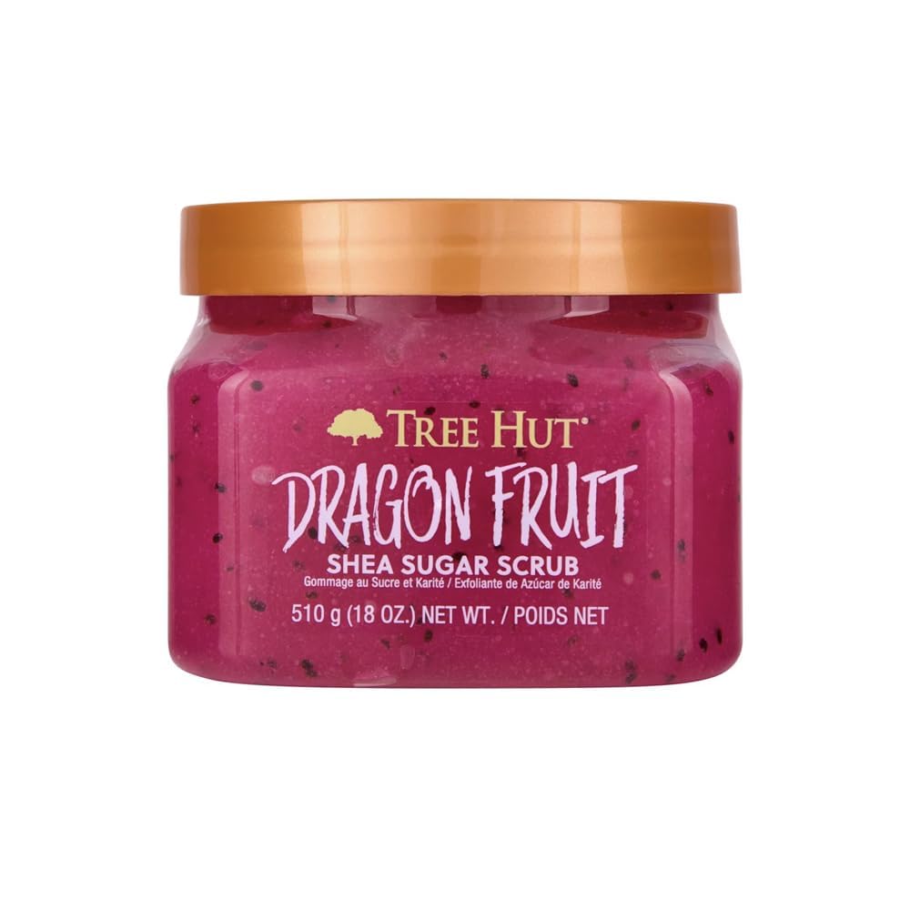 Tree Hut Dragon Fruit Body Scrub, Exfoliating Sugar Scrub, Vegan, 18 Oz