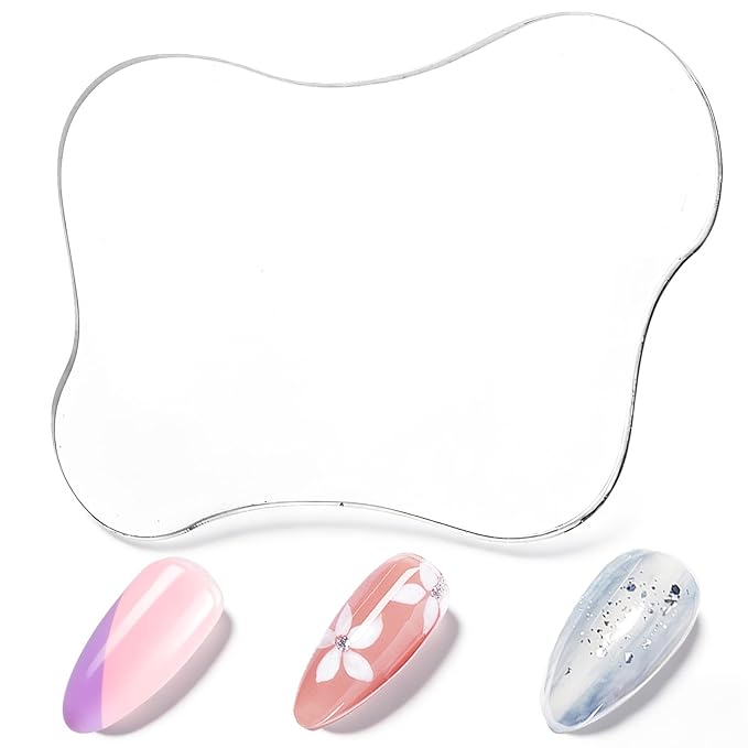 QFGasre Nail Art Palette Nail Polish Palette Nails Painting Mixed Color Pallet Acrylic Makeup Mixing Plate Cosmetic Mixing Tools for Nails Art Transparent Manicure Tray for Beauty Salon