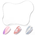 QFGasre Nail Art Palette Nail Polish Palette Nails Painting Mixed Color Pallet Acrylic Makeup Mixing Plate Cosmetic Mixing Tools for Nails Art Transparent Manicure Tray for Beauty Salon