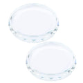 Cunyuer Nail Art Palette, 2PCS Nail Polish Mixing Plate, Nail Art Painting Color Toning Glass Board for Makeup Pallet Display Cosmetic Mixing Tools