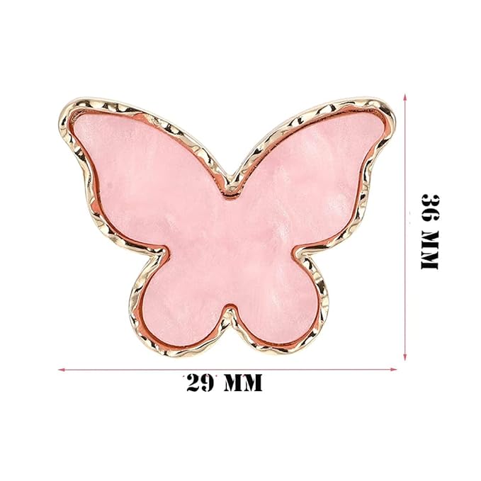 AKOAK Adjustable Mini Nail Ring Tray, Resin Nail Art Gel Makeup Plate Palette, Ring Gel Polishing Mixing Tray DIY Color Plate Nail Art Polishing Paint Plate (Butterfly, 2Pcs)
