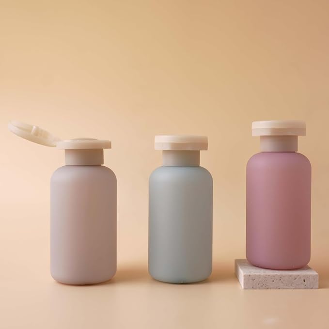 Travel Shampoo Bottles for Toiletries, Leak Proof Travel Size Toiletries Bottle Containers for Shampoo and Conditioner, Reusable Squeeze Bottles, Essentials Accessories (Forest Series, 3.4oz, 4Pcs)