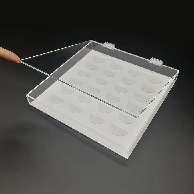 12 Pairs False Eyelashes Clear Storage Box Acrylic Display For Case