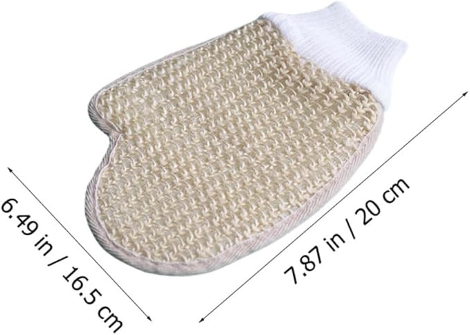 Vaguelly 4-Piece Back Scrubber Set Adjustable Bath Strap Glove Sponge for Shower for Relaxation and Exfoliation