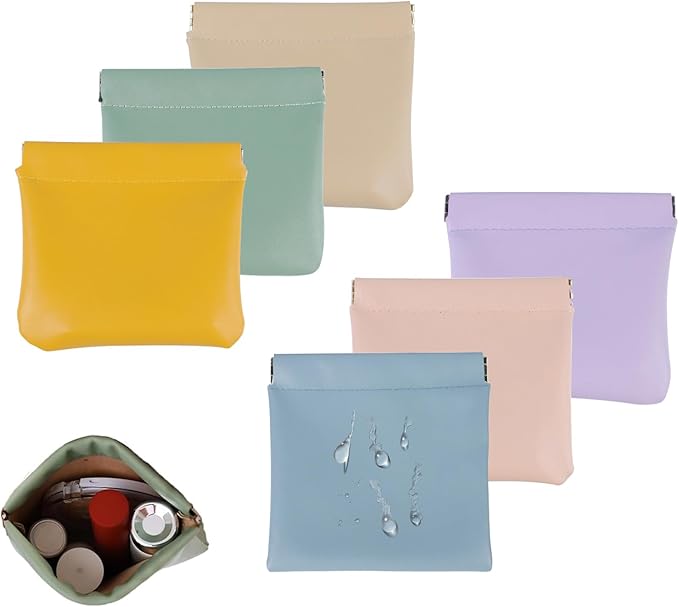 honitty Mini Travel Makeup Bag,Portable Popper Organizer, Cute Storage Bag, Ladies Lipstick Pouch, Large Capacity Wallet, Jewelry Small Objects Storage Organizer