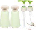 UMETASS 3.4oz Travel Shampoo Bottle with Flip Cap, Refillable Plastic Pump Bottles Dispenser for Soap, Shampoo, Lotions, Liquid Body Wash, Creams and Massage Oil (2Pack, 3.4oz/100ml)