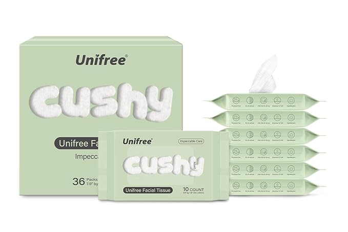 Unifree Facial Towels, Dry Wipes Makeup Remover, On-the-go, 360 count