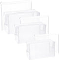 Boao 6 Pieces Mesh Makeup Bags Mesh Cosmetic Bag Portable Travel Organizing Zipper Pouch Toiletries Makeup Pouches for Home Office Travel Accessories(White)