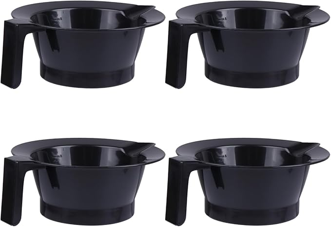 Beaupretty Hair Dye Bowl Set 4Pcs Plastic Hair Color Mixing Bowls for Salon Use Convenient and Reusable Dyeing Supplies