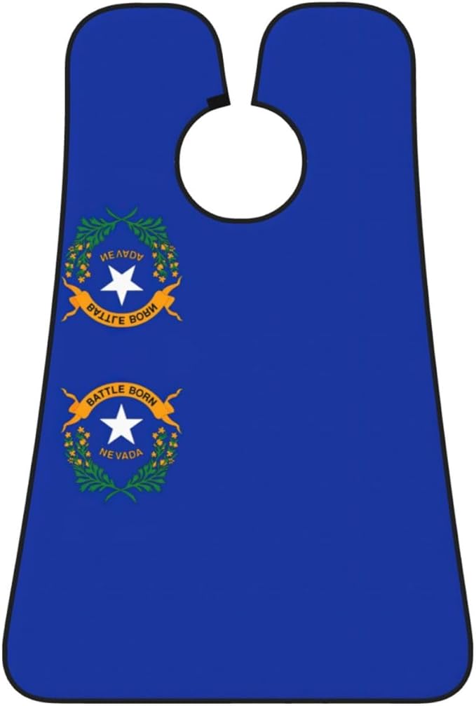 Nevada State Flag Print Beard Bib Apron For Men, Beard Hair Catcher For Men Shaving Trimming,Beard Cape Cloth