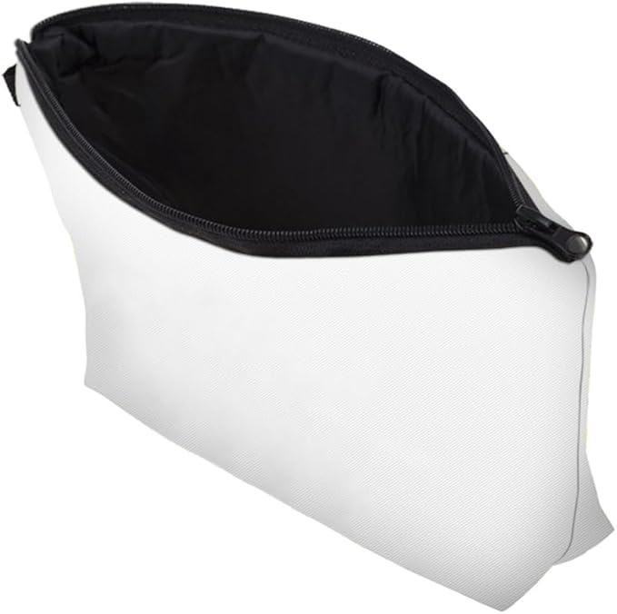 Aiphamy Cute Travel Makeup Bag Cosmetic Bag Small Pouch Gift for Women (Plain White)