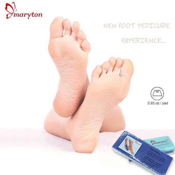 Maryton Foot Exfoliator File Pumice Scrubber Sponge Pedicure Tool, 2pcs