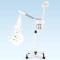 BBBuy 2 in 1 Facial Steamer Professional Nano Ionic Face Deep Cleansing Hydration with 5X Magnifying LED Lamp & Rolling Wheels, High Frequency, Portable Home Spa Salon Beauty Skin Care Equipment