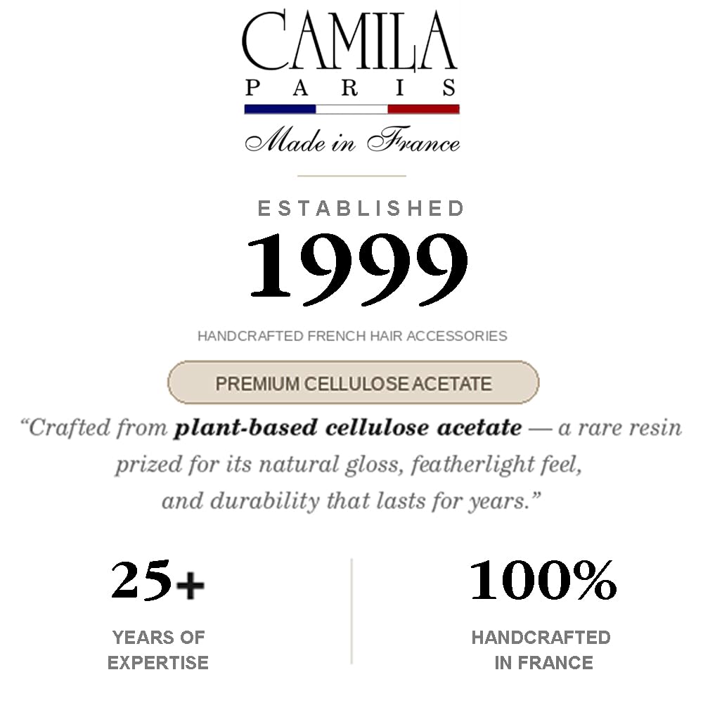 Camila Paris CP3551 French Small Hair Clips for Women, 2.5" Small Claw Clip Fashion Styling Mini Hair Clip Accessories for Women, Strong Hold No Slip Grip Cute Claw Clips, Made in France