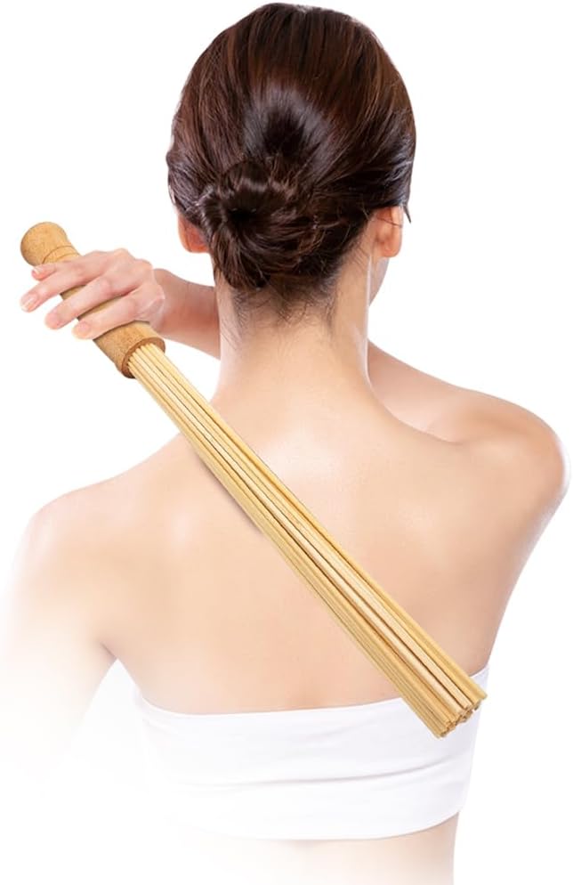 WYJTPONE 2PCS Bamboo Massage Sticks,Bamboo Therapy Massage Body Tool for Relax Muscles (2)