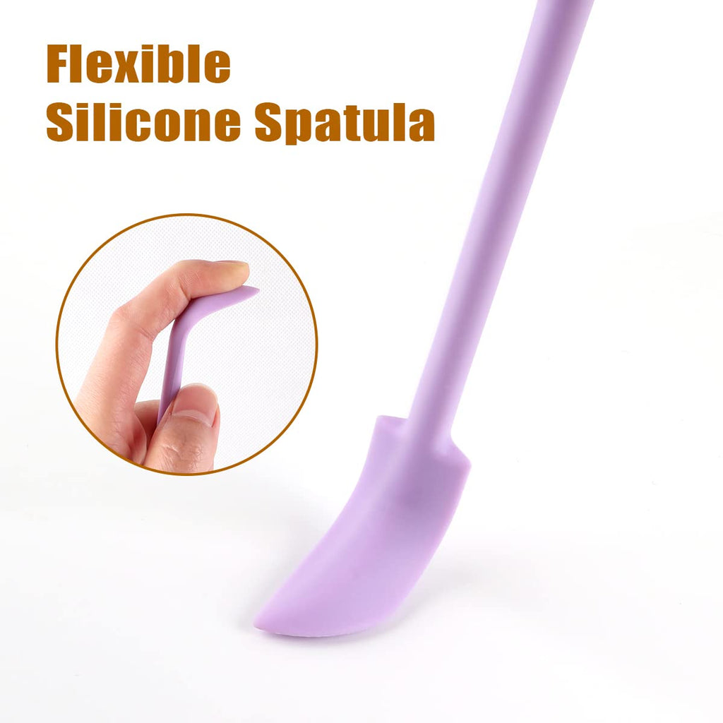 Barsone Silicone Spatula Set (6Pcs) - Mini Scraper Tool for Beauty & Food - Reach Every Last Drop, Multi-Size Spatulas for Makeup Jars, Lotion Bottles & Kitchen Containers (Color #1)