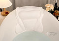 LIBRALUX Bath Pillows for Tub, Luxury Bath Pillows for Neck Head and Back Support,Bathtub Pillow with Soft 4D Breathable Mesh Fabric and Nonslip Suction Cups,Relaxing Bath Accessories .(White)