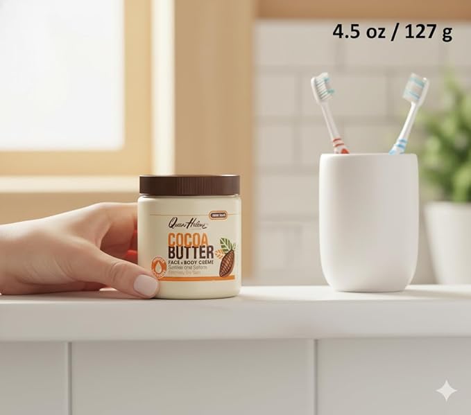 Queen Helene Cocoa Butter Creme – Deep Hydrating Cocoa Butter Formula for Smooth Radiant Skin | 15 oz Jar | 3 Pack