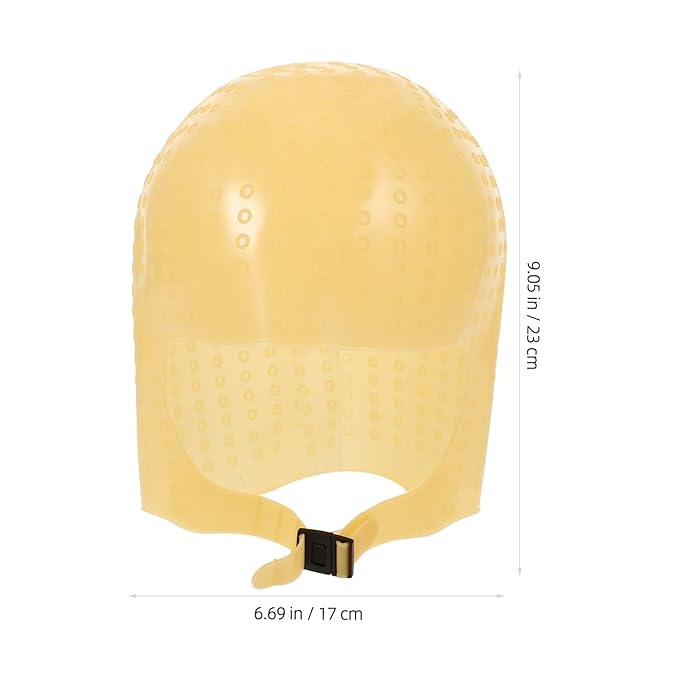 Silicone Frosting Hair Cap with Needle - Reusable Highlight Cap for Hair Coloring Non-Slip Comfortable Design for Salon and Home Use 9X6.7 Inches