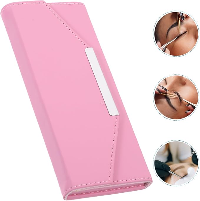Didiseaon Eyelash Tweezers Case Portable Storage Bag for Eyelash Extension Tools Compact Lightweight Lash Tweezer Holder Box for Travel and Home
