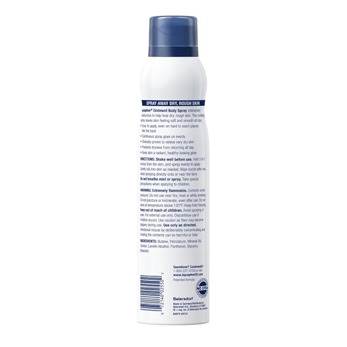 Aquaphor Healing Ointment Body Spray, Moisturizing Body Spray, 6.2 Oz Bottle