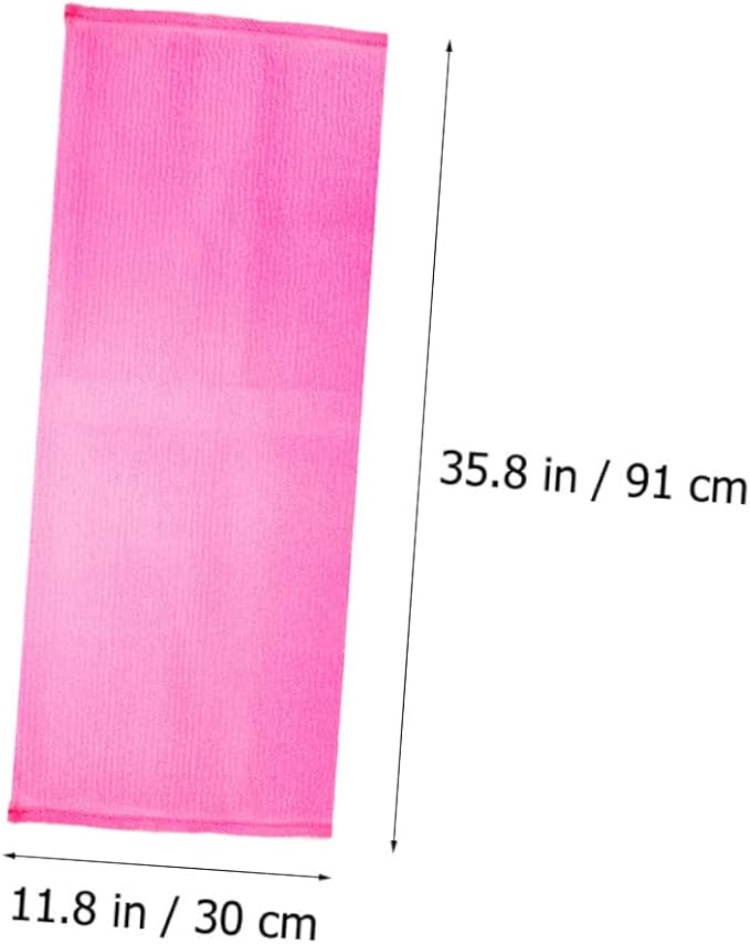 BIUDECO 4pcs Exfoliating Back Scrubber Strap Body Washer for Deep Cleansing and for All Skin Types Effortless Reach and Enhanced Cleaning Effect Vibrant Colors Included