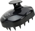 URTHEONE Scalp Massager Shampoo Brush, Soft Silicone Scrub Brush, Relax Scalp, Reduce Dandruff, Promote Hair Growth, Scalp Scrubber for Wet/Dry Hair, Shower Care Tool (Black)